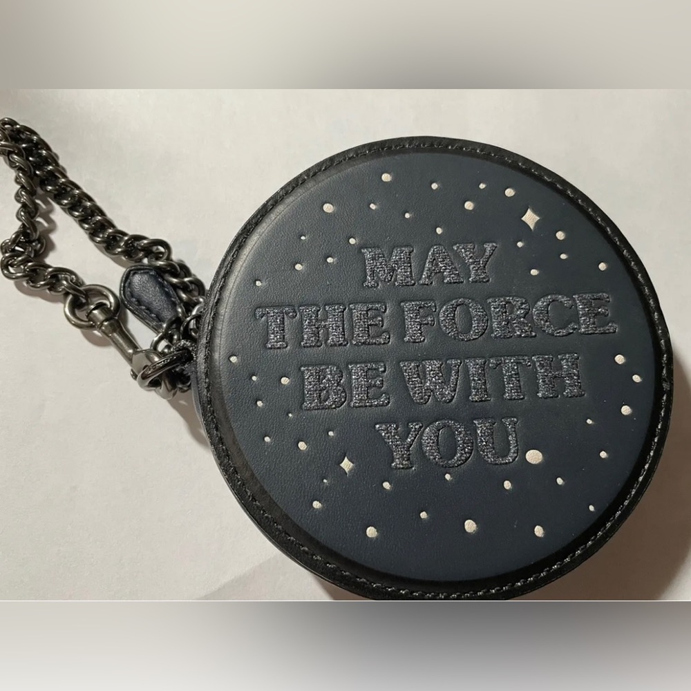 COACH STAR WARS LTD EDITION MAY THE FORCE BE WITH YOU CHAIN ROUND COIN PURSE BAG